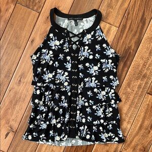 WHBM Floral Sleeveless Blouse